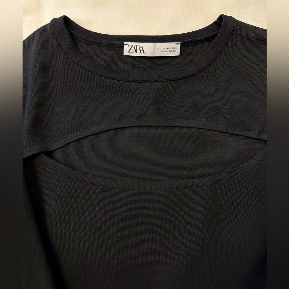 Zara cut out long sleeve crop top - Picture 4 of 6